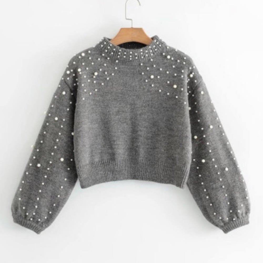 Pearl crop sweater